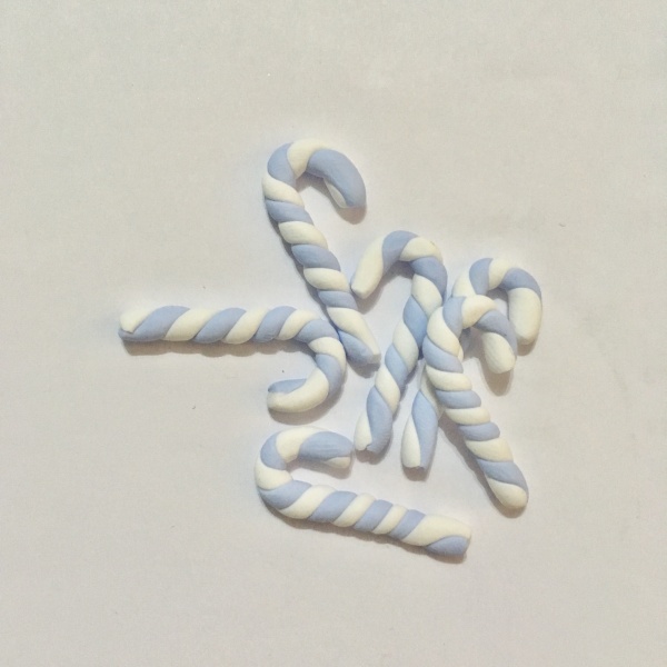 Blue & white candy cane